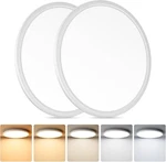Brightever 12 Inch Led Flush Mount Ceiling Light, 2-PACK White. Fixed Price $32.33.