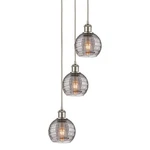 Innovations Lighting 113B-3P 25 12 Athens Deco Swirl Pendant Brushed Satin. Fixed Price $574.20.