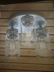 Allen + Roth 12 Brushed Nickel 3 Light Semi-flush Mount With Clear Glass 1775U. Fixed Price $44.99.