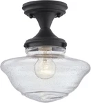 Design 587444 Schoolhouse Semi Flush Mount Modern 1-LIGHT, Matte Black. Fixed Price $77.88.