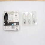 (3-PK) Feit Electric Chandelier Led Light Bulb Glass Clear True White 3500K 40W. Fixed Price $7.49.