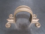 Cast Brass Flush Mount Downspout Bracket Fleur-de-lis 4". Fixed Price $34.99.