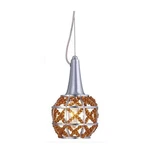 Hampton Bay Adonia 1-LIGHT Kitchen Pendant Lamp Amber And Satin Nickel New!. Fixed Price $38.00.