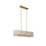 Kalco Lighting Roxy 42" Island Light, Oxidized Gold Leaf - 505860OL. Fixed Price $1402.00.