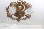 Antique Vintage 30'S Virden Art Deco Ceiling Light Semi Flush Mount Chandelier. Fixed Price $449.00.