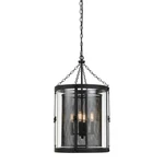 Cal Lighting Westchester Glass/steel Chandelier, Black Smith FX-3617-4. Fixed Price $768.00.