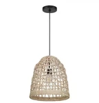Progress Lighting Pendant W/ Rattan Shade Jocassee 1-LIGHT Classic Matte Black. Fixed Price $99.00.