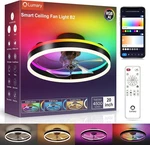 30%OFF Lumary Smart Wifi 20 Inch Ceiling Fans With Lights, Rgbai Flush Mount Bb. Fixed Price $118.99.