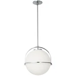 Dainolite Paola 1LT Pendant, Chrome/white Opal PAO-131P-PC. Fixed Price $278.00.