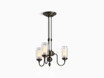 Kohler Artifacts Chandelier Fixture, Three Lighting, Adjustable. Fixed Price $849.15.
