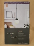 Allen + Roth Webner Pendant Oil Rubbed Bronze White Glass Shade. Fixed Price $39.00.