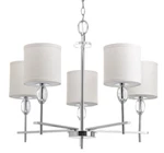Progress Lighting P4141-15 Status Chandelier Polished Chrome Fabric *new. Fixed Price $249.99.
