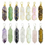 7PC Crystal Obelisk Quartz Tower Point Wire Wrapped Chakra Pendant Decor. Fixed Price $10.98.