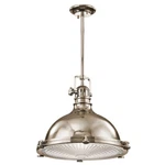 Kichler Hatteras Bay Pendant 1LT 23.75X19.5", Pol Nickel, Fresnel Lens - 2691PN. Fixed Price $1249.99.