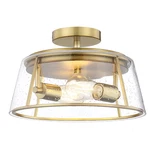 Allen + Roth Bowen 2 -light 13-IN Brushed Gold Semi Flush Mount. Fixed Price $93.79.