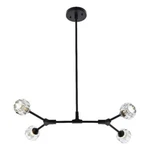 Elegant Lighting Zayne 4-LIGHT Modern Crystal/iron Pendant Black. Fixed Price $276.00.