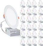 24 Pk Inch Led Recessed Lights 6500K Ultral Thin Canless Wafer Downlight. Fixed Price $70.00.