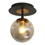 Szxykeji 1-LIGHT Mini Glass Globe Ceiling Light,modern Semi Flush Mount Fi. Fixed Price $40.00.