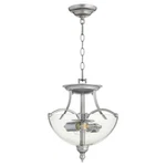Quorum Aspen Light Dual Mount, Classic Nickel/clear Seeded 2877-14-64. Fixed Price $44.99.