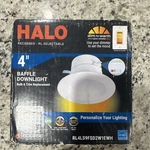 Halo 4" Led Recessed Downlight White Dimmable Selectable RL4LS9FSD2W1EWH. Fixed Price $25.00.