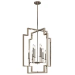 Kichler Downtown Deco Foyer Chandelier 8LT, Polished Nickel - 43966PN. Fixed Price $859.99.