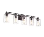 Jazava Farmhouse 37.4 In. 5-LIGHT Oil Rubbed Bronze Bathroom Vanity. Fixed Price $95.00.