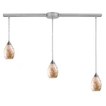 Elk Lighting Capri Tropical Island Pendant - Satin Nickel Mosaic Shell. Fixed Price $88.86.