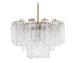 Crystorama Lighting Group ADD-308-CL Addis 9 22"W Waterfall Brass. Fixed Price $800.00.
