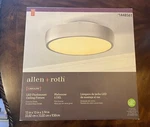 Allen+roth: Caroline Led Flushmount Ceiling Fixture(chrome Finish/frosted Glass). Fixed Price $65.00.