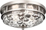 Brushed Nickel 2-LIGHT Flush Mount Ceiling For Home & Kitchen. Fixed Price $99.99.