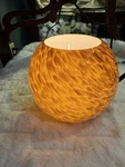Intertek Mc 427 Speckled Glass Table Lamp Brown Amber Round Shade 2021. Fixed Price $18.00.
