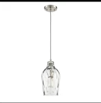 Craftmade P725BNK1 1-LIGHT Brushed Nickel Pendant Bell Glass Transitional. Fixed Price $54.99.