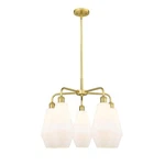 Innovations Cindyrella 5LT 25" Stem Chandelier, Gold/white 516-5CR-SG-G651-7. Fixed Price $992.20.
