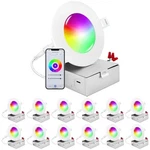 Luxrite 4 Inch Smart Led Recessed Light Rgbw Color Changing Wifi App 12-PACK. Fixed Price $249.99.