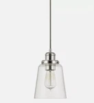 Home Decorators Collection Melton 1-LIGHT Polished Nickel Pendant 1001599786. Fixed Price $35.00.