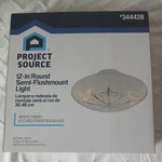 Project Source Semi-flush Mount Ceiling Fixture Frosted Glass #0344428. Fixed Price $12.99.