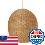 Kouboo 1050030 Wicker Ball Pendant Light 18 X Natural. Fixed Price $322.76.