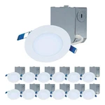 Hlbe 4" Ultra-thin Downlight 3000K Fixed Integrated Led Recessed Kit 12PK. Fixed Price $187.84.