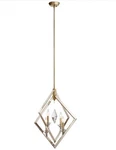 Kichler 43051 Nickel Layan 4-LIGHT 24"W Crystal Chandelier. Fixed Price $300.00.
