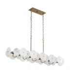 Varaluz Cosmos Light Linear Pendant, Havana Gold/white Alabaster - 370N10HG. Fixed Price $1599.20.