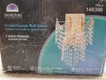 Swarovski Crystal Cascade 2 Wall Gold Sconce With Box Spectra Lighting. Fixed Price $92.55.