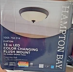 Hampton Bay Lighting Oil Rubbed Bronze Selectable Led Flush Mount A-1. Fixed Price $30.99.
