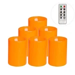Giveu Flameless Flickering Plastic Led Candle 6-PACK Remote 3X4 -orange. Fixed Price $26.61.