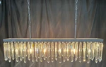 Crystorama Model: 8407-FB Hollis 6 Light 49" Wide Crystal Linear Chandelier. Fixed Price $1166.24.