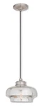Livex Lighting 40607-91 Art Glass Mini Pendant Brushed Nickel. Fixed Price $153.96.