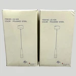 (2) Lite Source Halogen Pendant Lamp Polished Steel LS-1425 New Ships Quickly. Fixed Price $54.99.