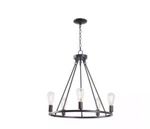 Hampton Bay Stratton 5-LIGHT Black Chandelier With No Shade. Fixed Price $79.99.