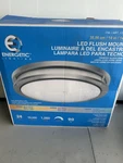 Energetic Lighting 14" Led Flush Mount Fixture, Brushed Nickel. Fixed Price $18.00.