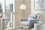 Hampton Bay Elmore 1-LIGHT 12" White Pendant With Paper Shade Bohemian. Fixed Price $13.99.