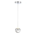 Modern Globe Led Pendant Light With Bubble Crystal Ball Polished Chrome. Fixed Price $41.99.